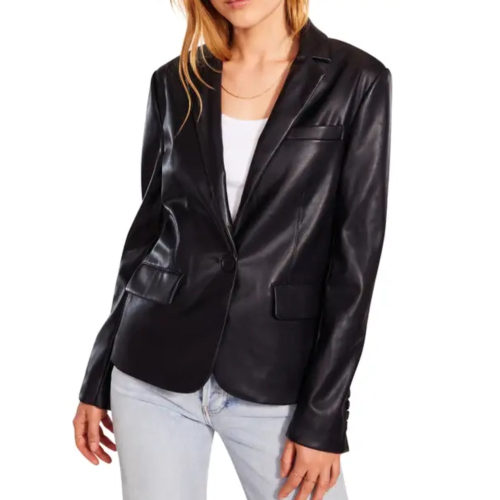 BB Dakota by Steve Madden Faux Leather Blazer Size S